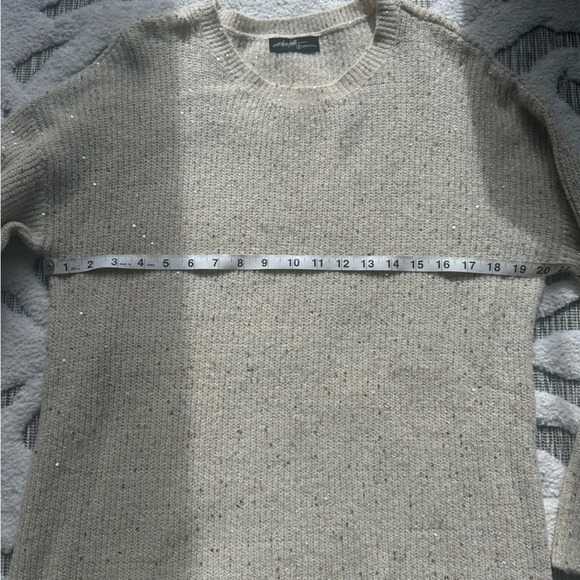 Cream Sequin Tunic Sweater - Picture 4 of 6